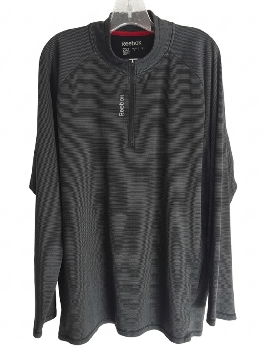 Reebok Men’s Long Sleeve Quarter-Zip Pullover - Black